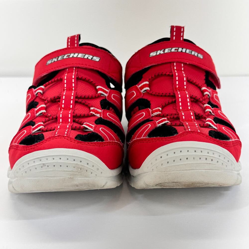 Skechers Kids Size 4 Relix Valdez Red Sandals Closed Toe Summer Comfort Travel - Picture 2 of 11